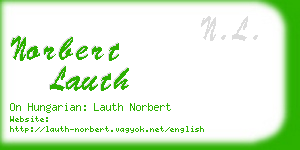 norbert lauth business card